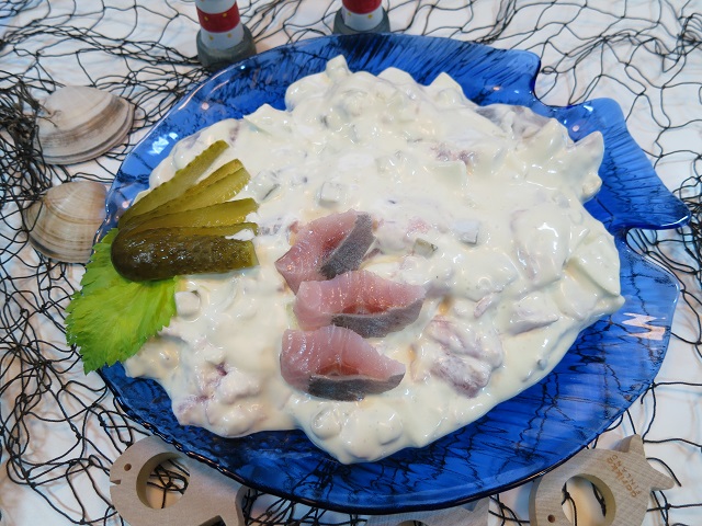 Fischertopf (Matjeshappen in Sahnesauce)