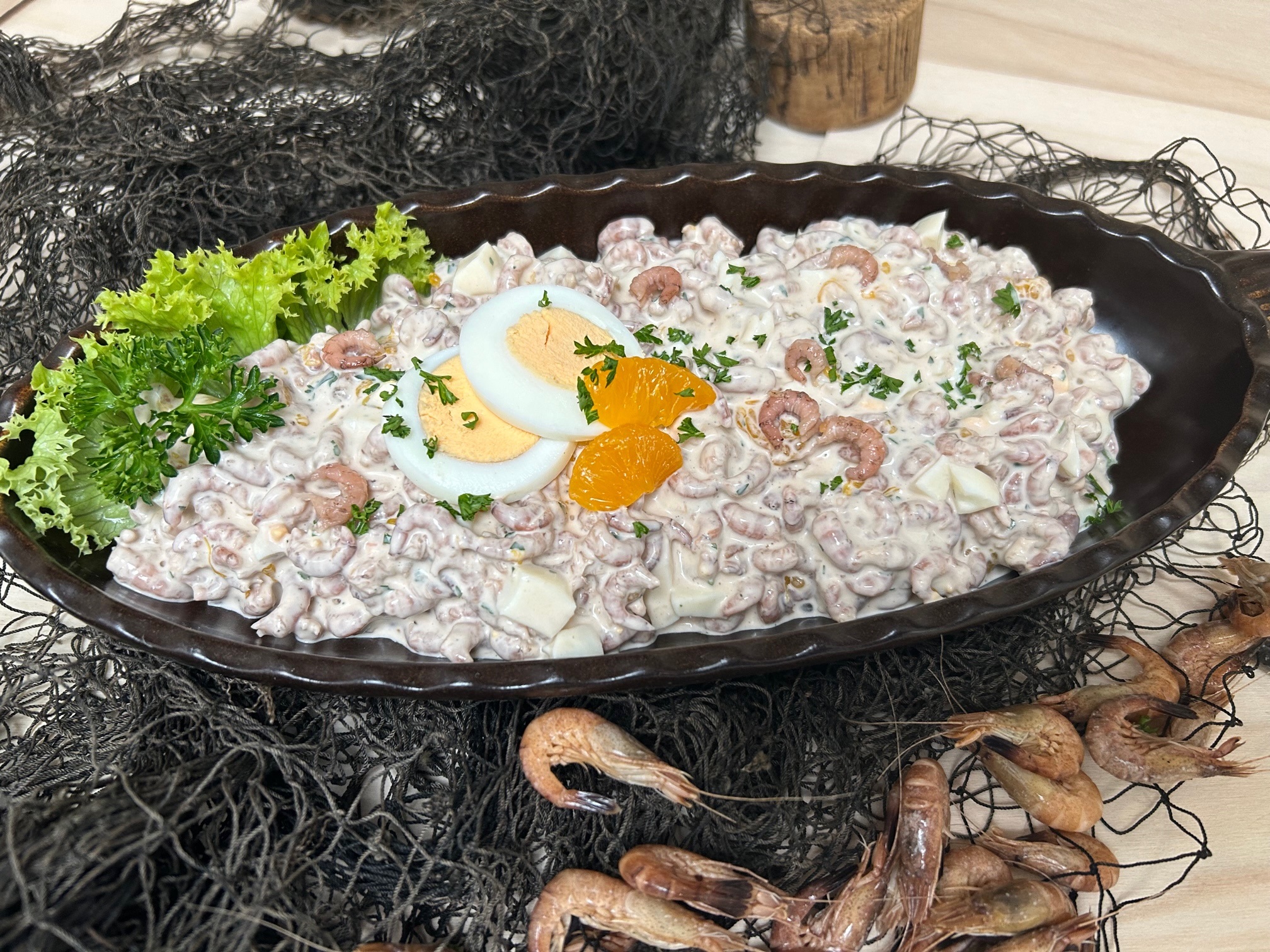 Helgoländer Krabbensalat mit Ei in Joghurtdressing