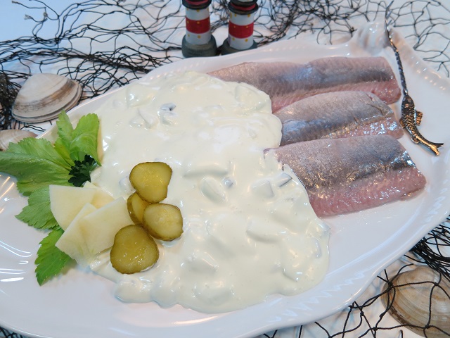 Edle Matjesfilets in Sahnesauce